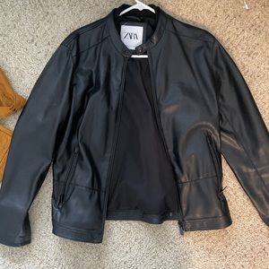 Zara leather jacket size M